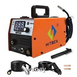 HITBOX 200Amp MIG Welder 110V DC Inverter 2 in 1 Gasless ARC/MMA Welding Machine