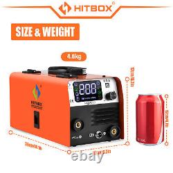 HITBOX 3in1 Mig Welder MMA DC 200A Gasless Inverter Mig Welder 110V Portable
