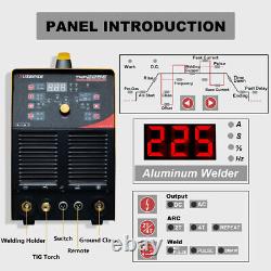 Pulse TIG 225Amp AC/DC Aluminum Welder Machine Hight Frequancy Start Inverter