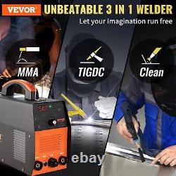 VEVOR HF TIG Welder 3 in 1 TIG ARC Clean Welding Machine 155Amp with IGBT Inverter