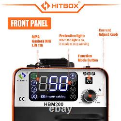 Poste à souder HITBOX 3 en 1 Mig Welder MMA DC 200A sans gaz Inverter Mig Welder 110V Portable