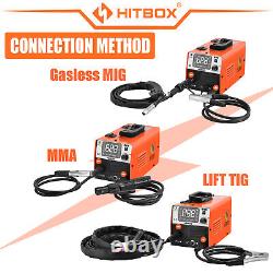 Poste à souder HITBOX 3 en 1 Mig Welder MMA DC 200A sans gaz Inverter Mig Welder 110V Portable
