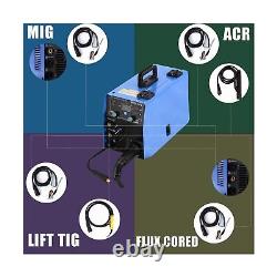 Poste à souder MIG de 200A, 110V&220V 4 en 1 MIG&ARC&Lift TIG Inverter avec gaz/sans gaz